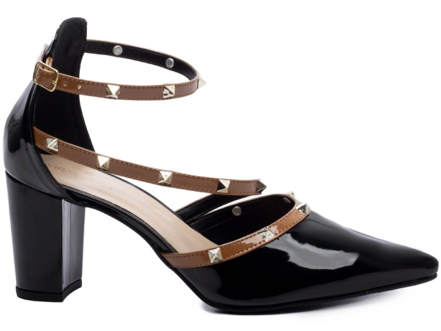 SAPATO SCARPIN SALTO BLOCO GROSSO