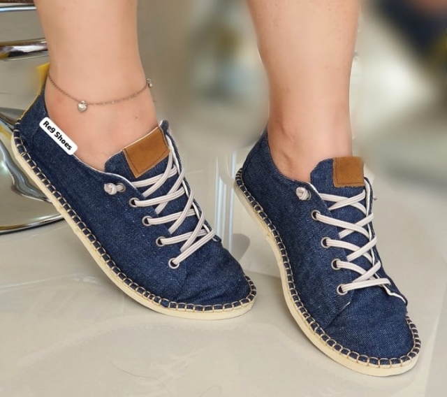 TÃ?NIS JEANS / SOLA FLEXÃVEL