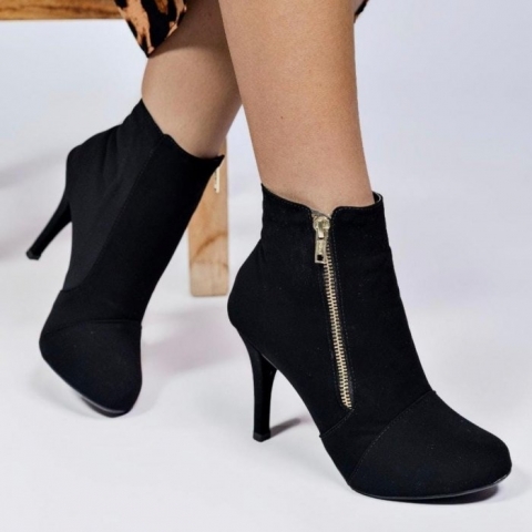 BOTA PRETA / BICO REDONDO / ZÃPER LATERAL