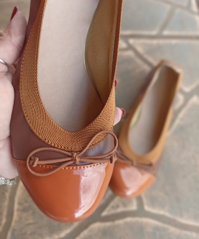 SAPATILHA BAG TONS MARROM / BICO REDONDO