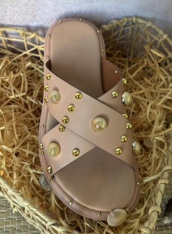 PAPETE NUDE / ENFEITES DOURADO