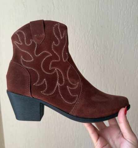 BOTA TEXANA MARSALA / BORDADA