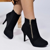 BOTA PRETA / BICO REDONDO / ZÃPER LATERAL