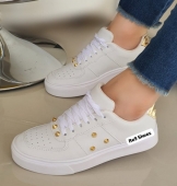 TÃ?NIS BRANCO / APLICAÃ?Ã?O DOURADO