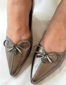 SAPATILHA BRONZE METALIZADA / BICO FINO