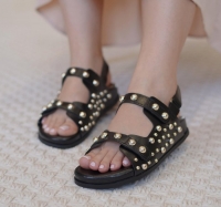 SANDÃLIA PAPETE PRETA / APLICAÃ?Ã?O HOTFIX