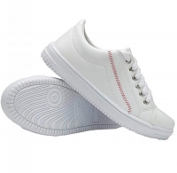 TÃ?NIS BRANCO / COSTURA ZIG ZAG