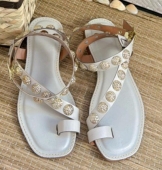 SANDÃLIA FLAT BRANCA / DEDO